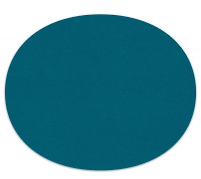 Runde, tiefblaue Filz Sitzauflage für Eames Plastic Chairs von Hey Sign.